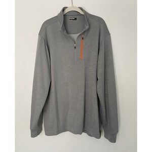 Bolle Long‎ Sleeve Gray Men's Thermal 1/4 Zip Shirt Size X-Large Weekend Preppy